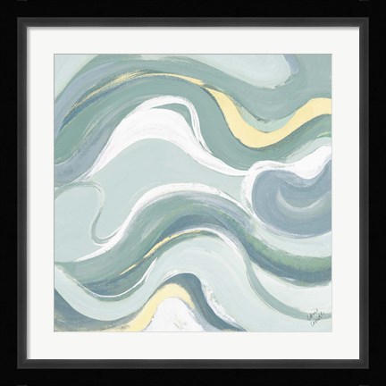 Framed Coastal Curvilinear I Print
