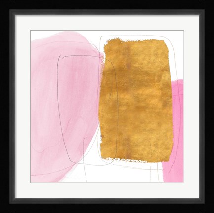 Framed Blushing Gold I Print