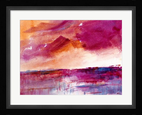 Framed Reflection of a Crimson Sky Print