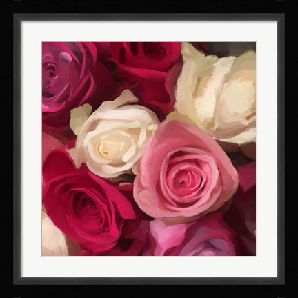 Framed Pink Roses Print