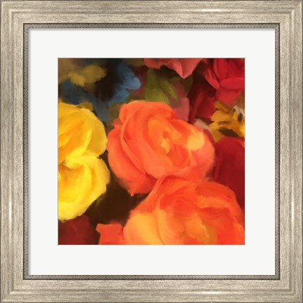 Framed Rose Blooms Print