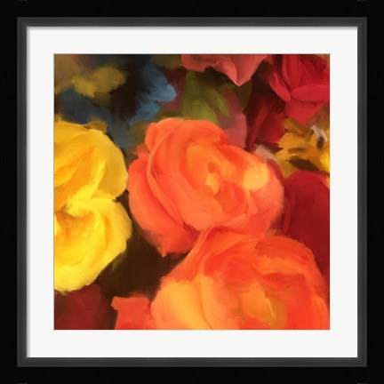 Framed Rose Blooms Print
