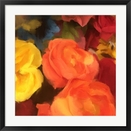 Framed Rose Blooms Print