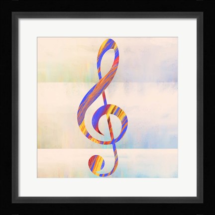 Framed Music Note Print