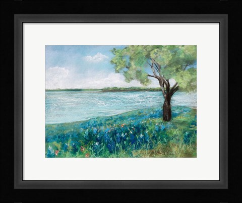 Framed Green Fields II Print