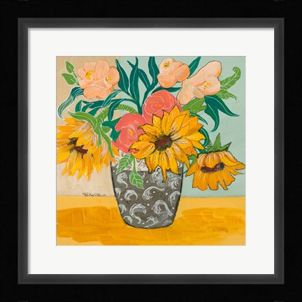 Framed Summertime Vase Print