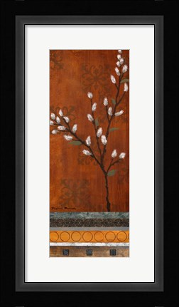 Framed Willow Stems Vertical I Print