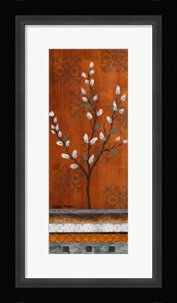 Framed Willow Stems Vertical II Print