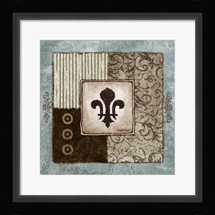 Framed Fleur de Lis II Print