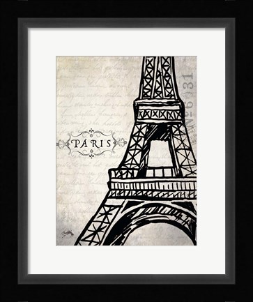 Framed Paris Eiffel Print