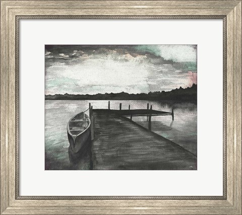 Framed Gray Morning on the Lake Print