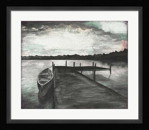 Framed Gray Morning on the Lake Print
