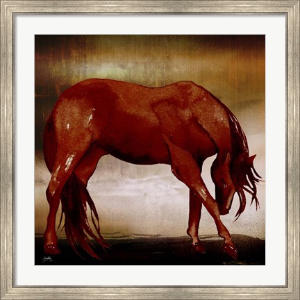 Framed Red Horse I Print
