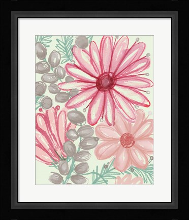 Framed Color Burst Blooms II Print
