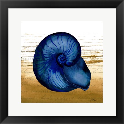 Framed Coastal Blue IV Print