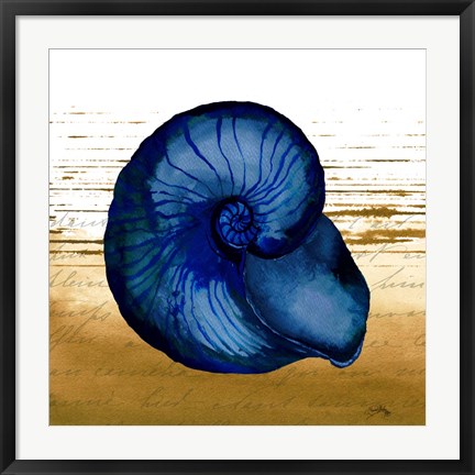 Framed Coastal Blue IV Print