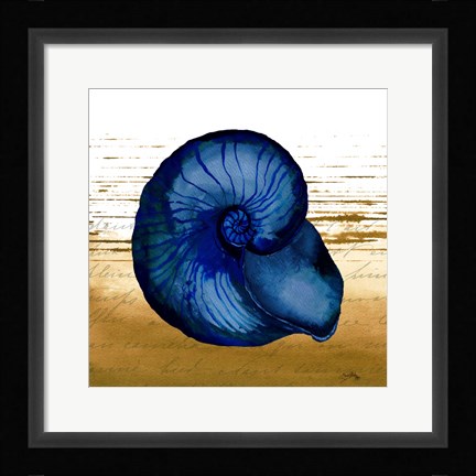 Framed Coastal Blue IV Print