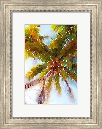 Framed Watercolor Palms II Print