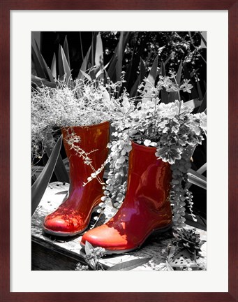 Framed Rain Boots Print