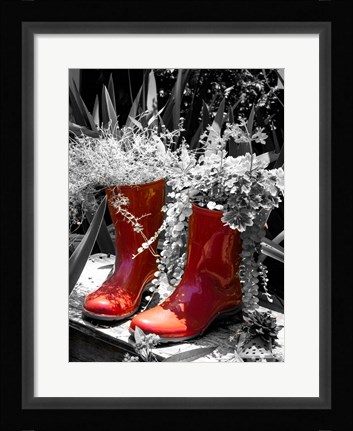 Framed Rain Boots Print
