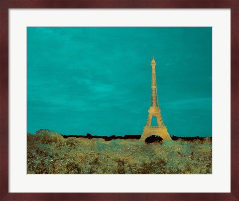 Framed Teal Paris Print