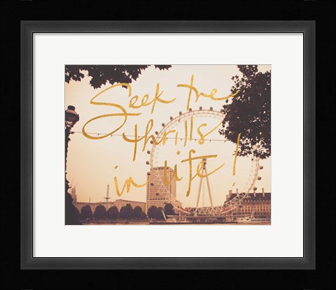 Framed Seek Thrills In Life Print