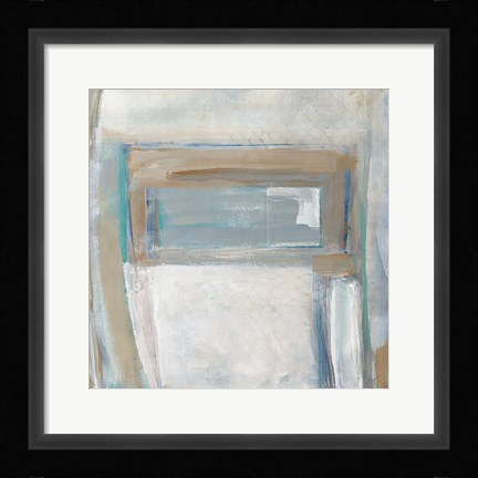 Framed Grey Squares I Print