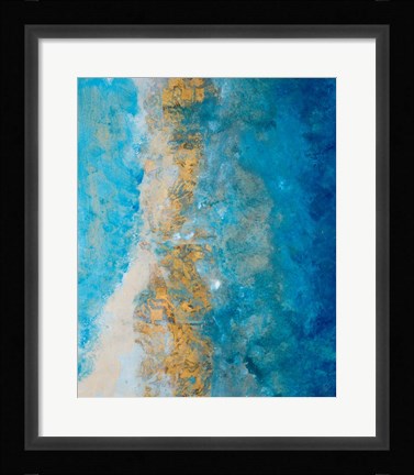 Framed Coastline Vertical Abstract I Print