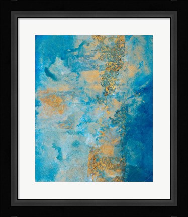 Framed Coastline Vertical Abstract II Print