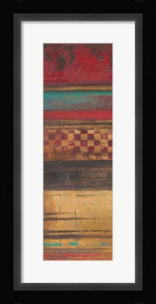 Framed Red Eclectic I Print