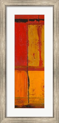Framed Abstraction on Red I Print