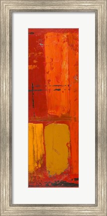 Framed Abstraction on Red II Print