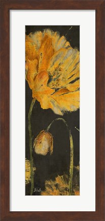 Framed Poppy Garden Panel I Print