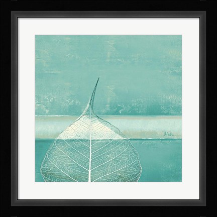 Framed Less is More on Teal II Print