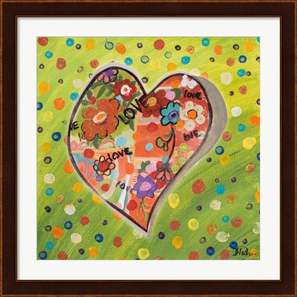 Framed Hearts of Love II Print