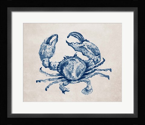 Framed Surf Side Indigo I Print