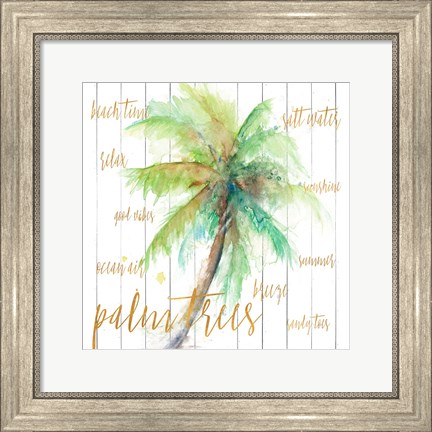 Framed Vacation Palm Print