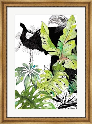 Framed Elefante Negro I Print