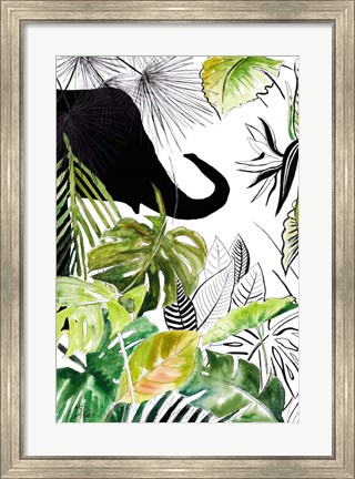 Framed Elefante Negro II Print