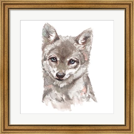 Framed Baby Wolf Print