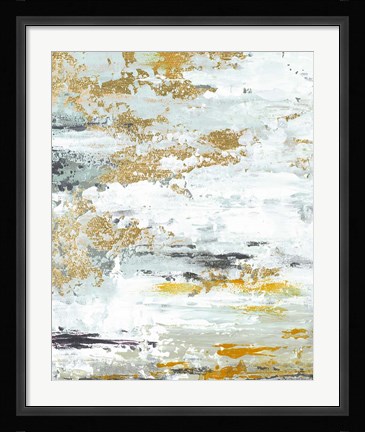 Framed Gold Magic Vertical Abstract II Print