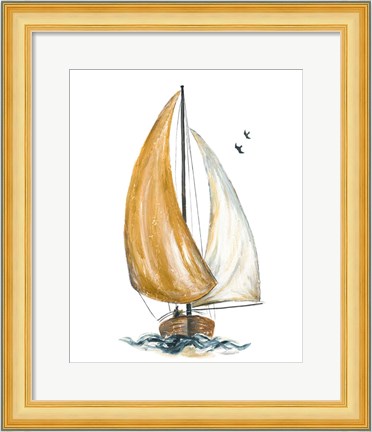 Framed Gold Sail I Print