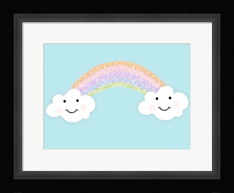 Framed Happy Clouds Print