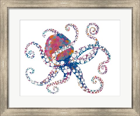 Framed Dotted Octopus I Print