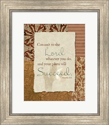 Framed Commit to the Lord Print