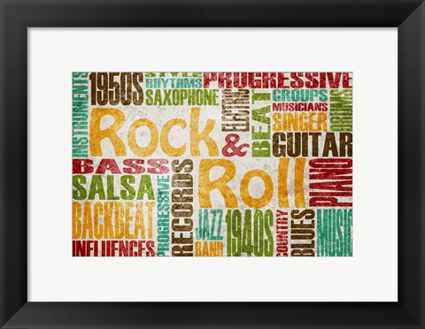 Framed Rock &amp; Roll Print