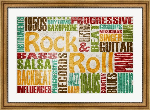 Framed Rock &amp; Roll Print