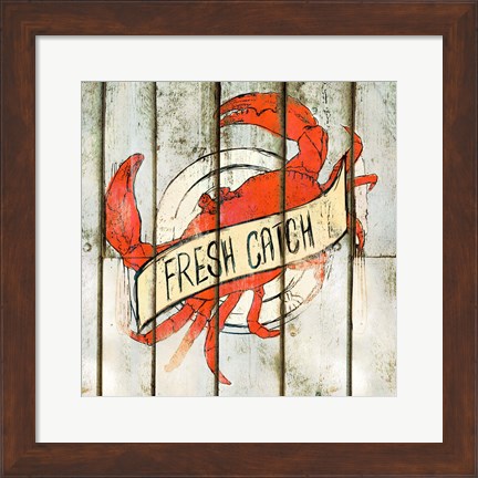 Framed Fresh Catch Square Print