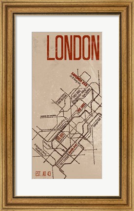 Framed London Grid Panel Print