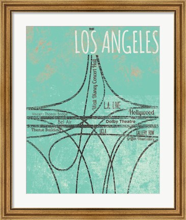 Framed LA Roads Print